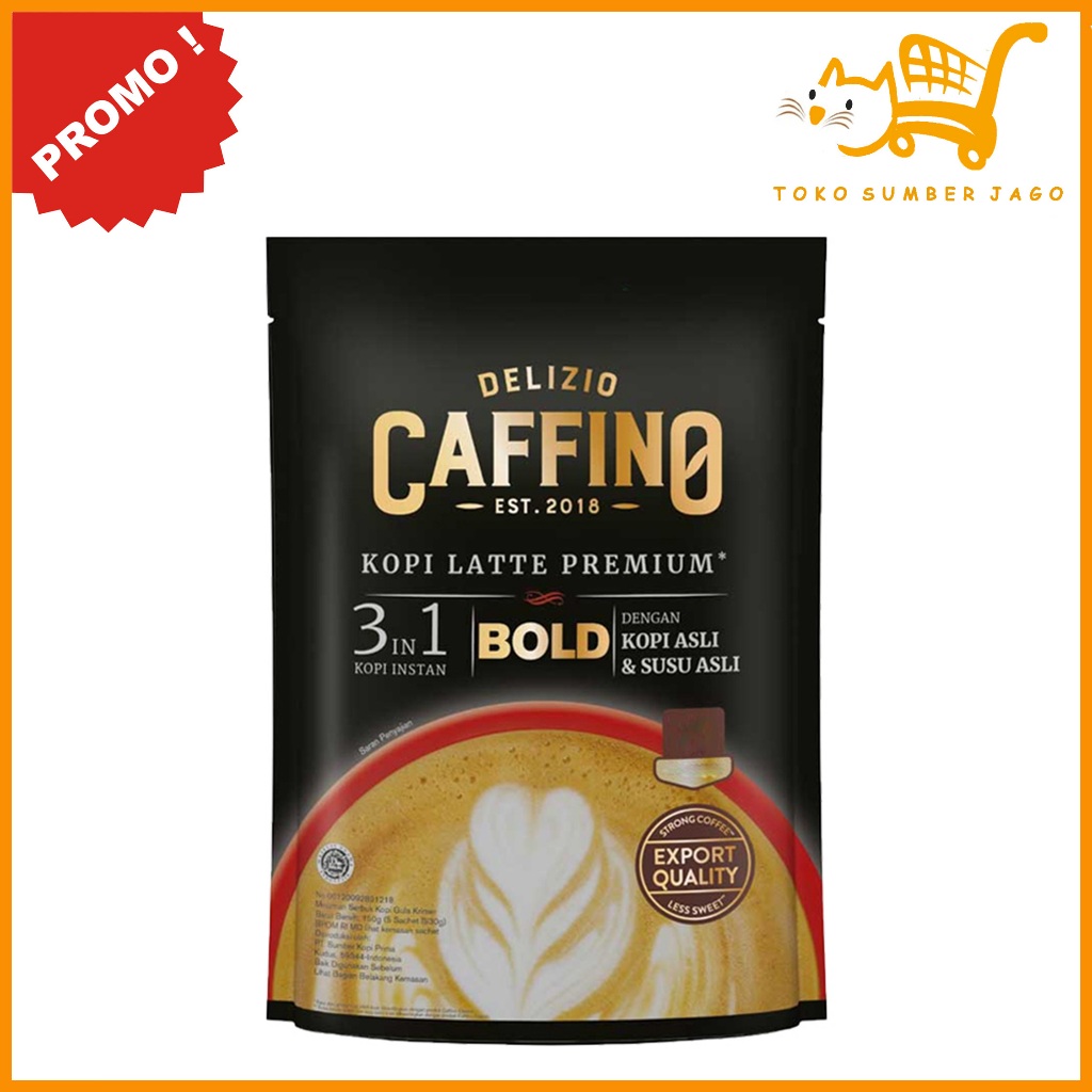 

CAFFINO Kopi Instan Latte Premium 3in1 Bold 5 x 30gr