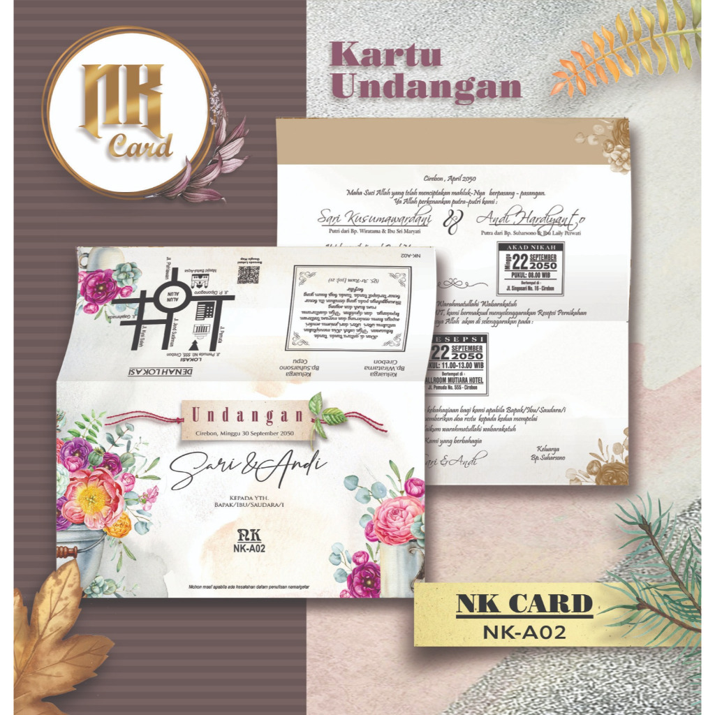 NK Card NK 02  Blangko Undangan | Undangan Murah