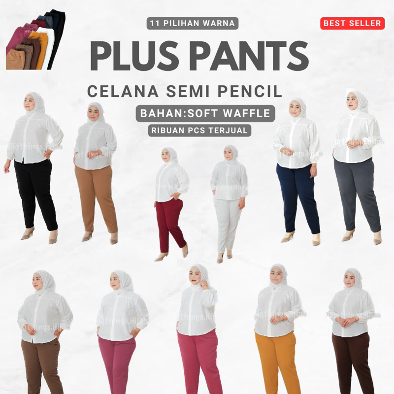 Bigthings.hijab Plus Pants Celana Big Size Jumbo (2XL - 7XL)