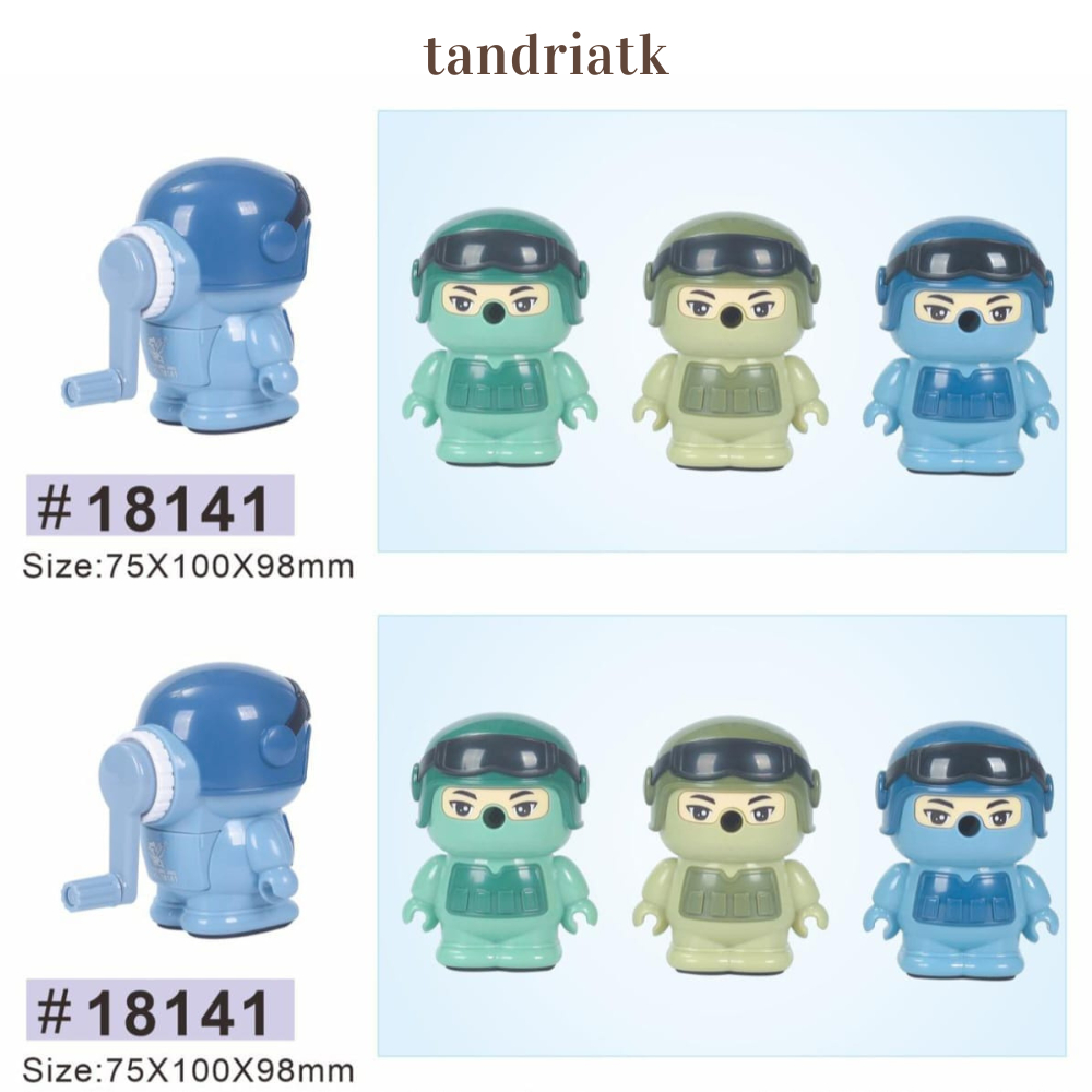 

[FREE BUBBLE+DUS] Serutan Rautan Meja Putar Duduk Fancy Karakter Soldier Tentara Army 18141