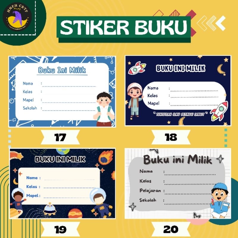 

Stiker Buku / Stiker Nama