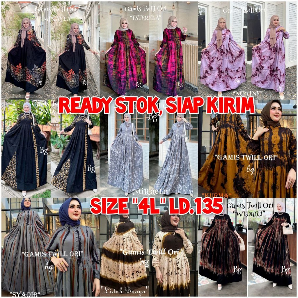 BG ORI "READY" GAMIS TWILL ORI SIZE BG JUMBO " 4L " | #GTF GAMIS TWILL ABSTRAK | GAMIS TWILL ABSTRAK
