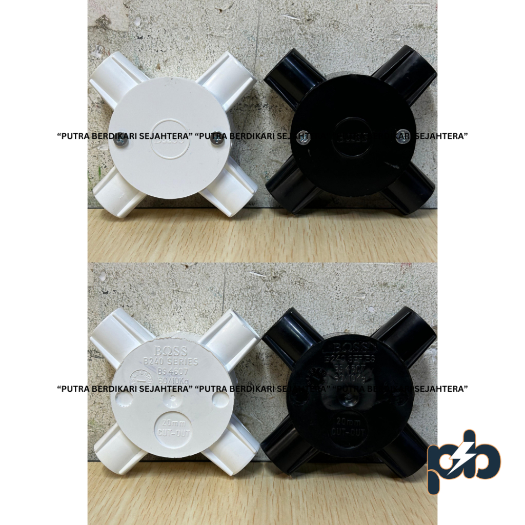 T Dus Boss 20 mm Cabang 4 / T-dus 20mm Cabang 4 Merk Boss