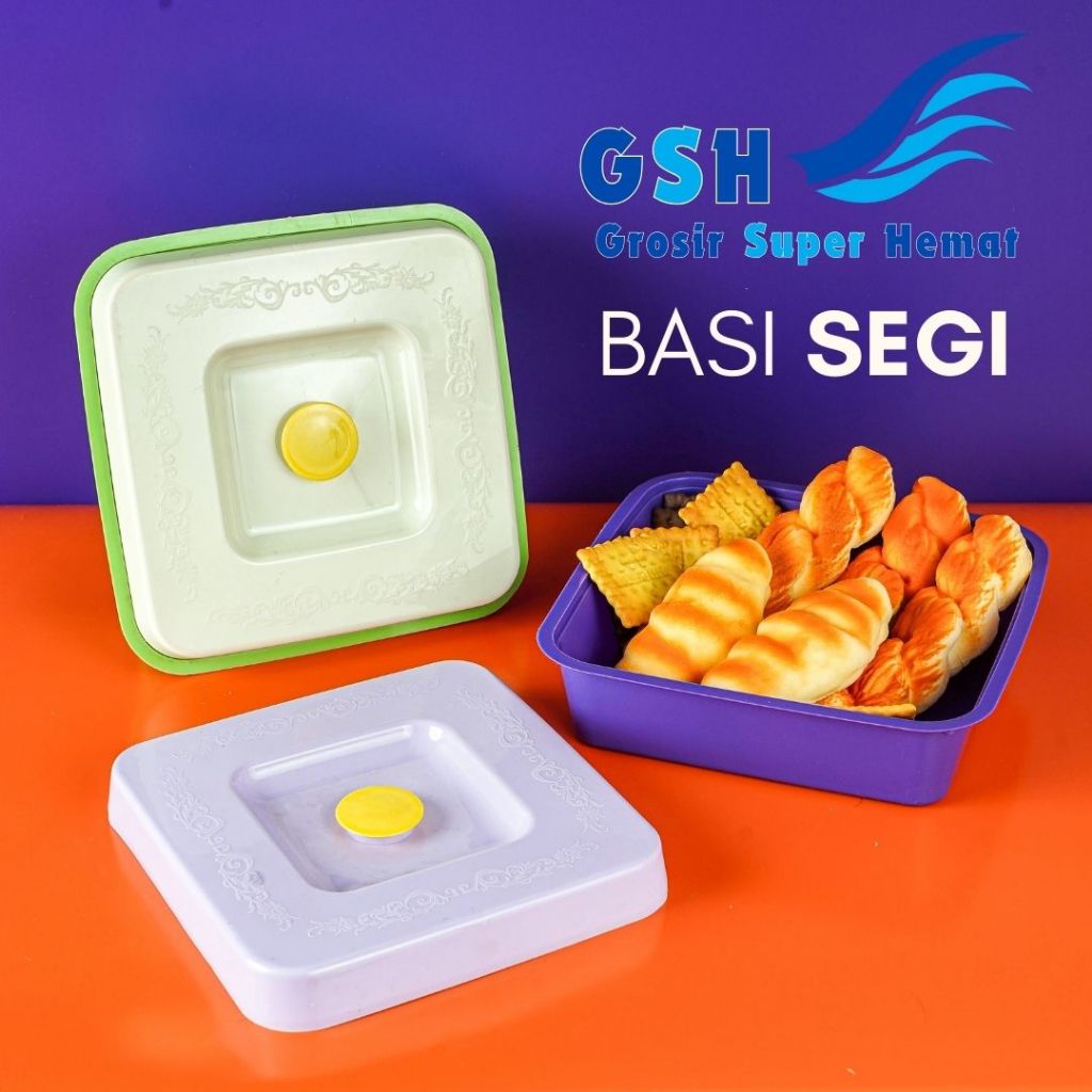 GSH - Basi Segi (Isi 3-6-12 pcs) High Way Tempat Lauk Aesthetic Wadah Saji Prasmanan Set Mangkok Say