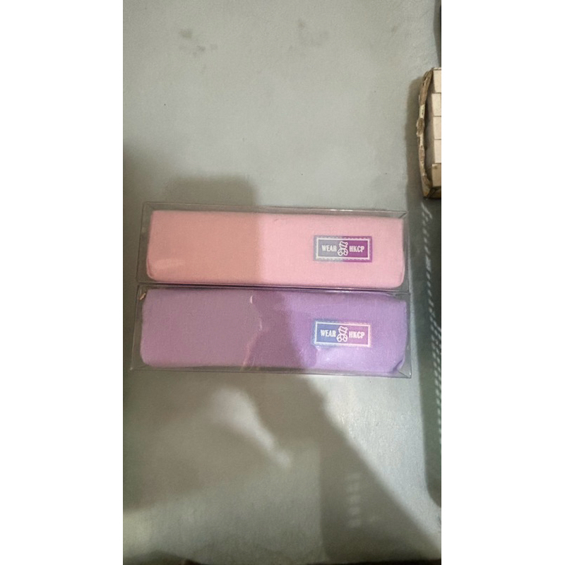 

kotak pensil kain anak anak, aesthetic pastel pink ungu