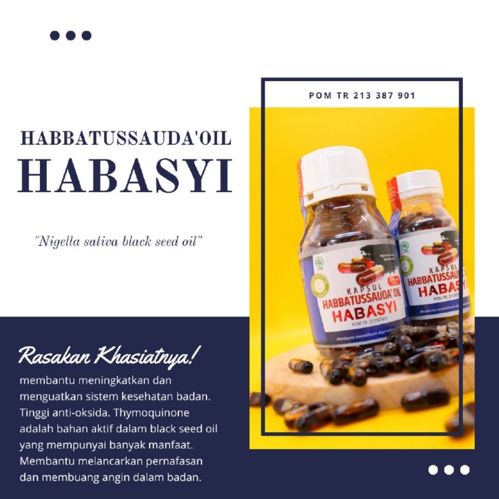 Habbasyi Oil 210 Kapsul | Habasyi Oil 210 Kapsul Minyak - Hnu Habbasy 210