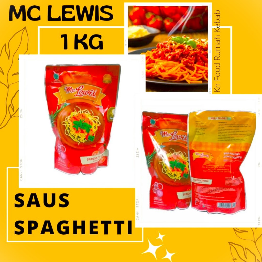 

Mc Lewis Sauce Saus Saos Spaghetti Spageti Spagetti bolognese 1 kg bolognaise spagetti mc lewis 1kg