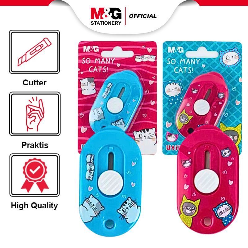 

Cutter Mini M&G So Many Cats #ASS913D9 Paper Cutter Knife Kater Mini Motif Kucing - Satuan
