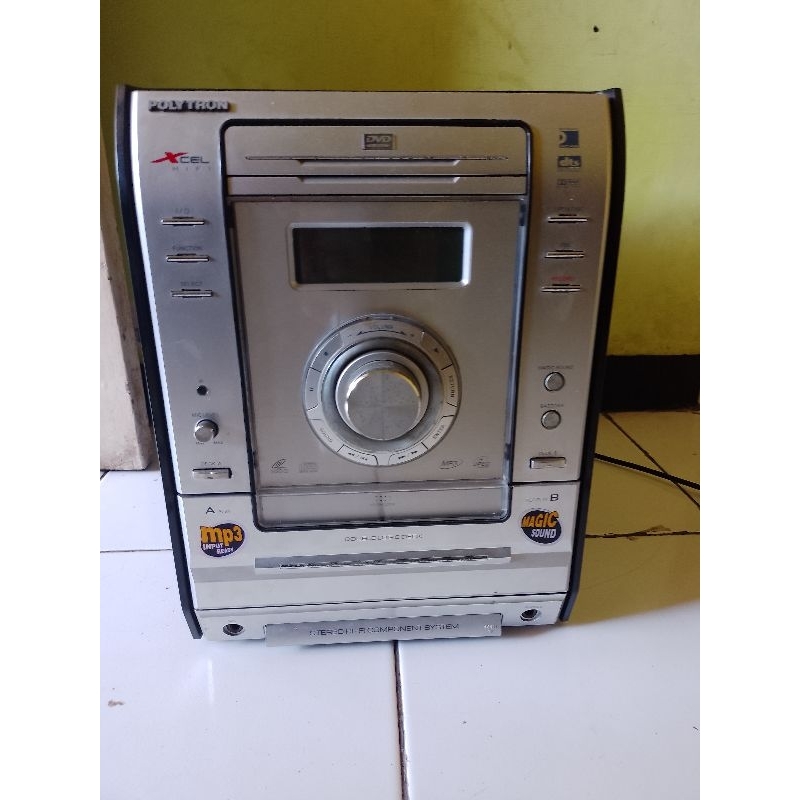 compo polytron xcel hifi tanpa salon normal semua fungsi