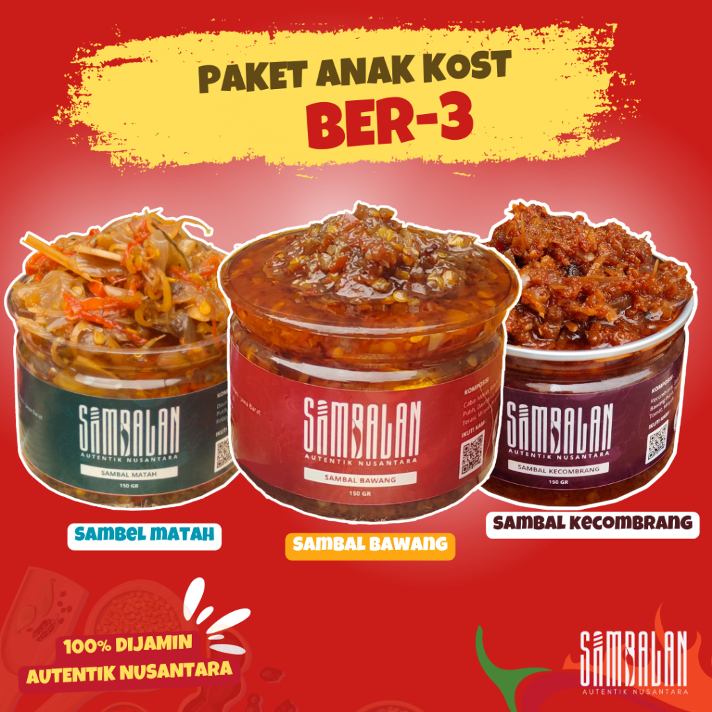 

SAMBALAN - PAKET ANAK KOST BER-3(MATAH,BAWANG,KECOMBRANG)