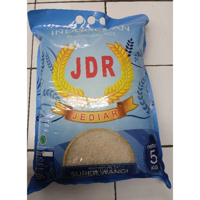 

Beras Premium Super Wangi JDR Jediar Biru 5 kg - HM, HK