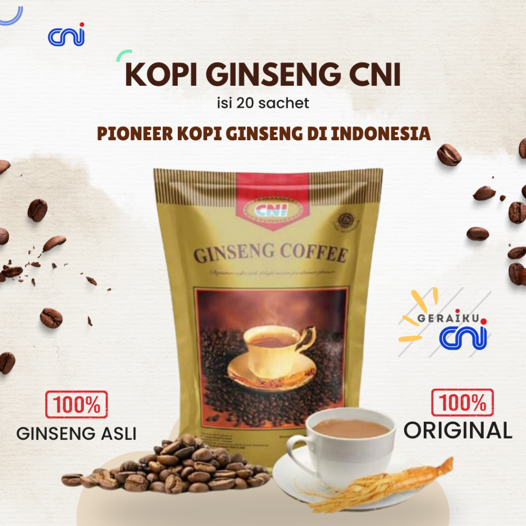 

Kopi Ginseng CNI Original isi 20 sachet Asli