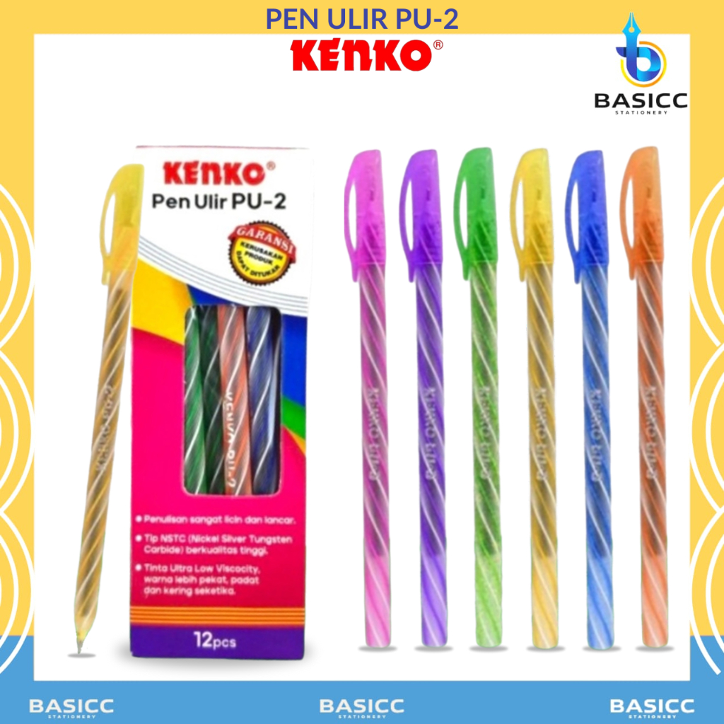 

Kenko Pen Ulir 0.5 mm Pulpen PU-2 | @1Kotak=12PCs