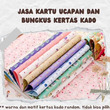 

Tambahan Bungkus Kertas Kado + Kartu Ucapan