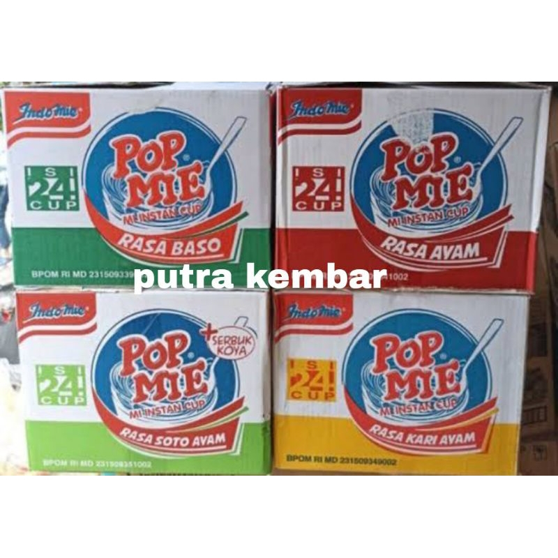 

Pop Mie Rasa ayam 1 dus isi 24 Cup harga grosir