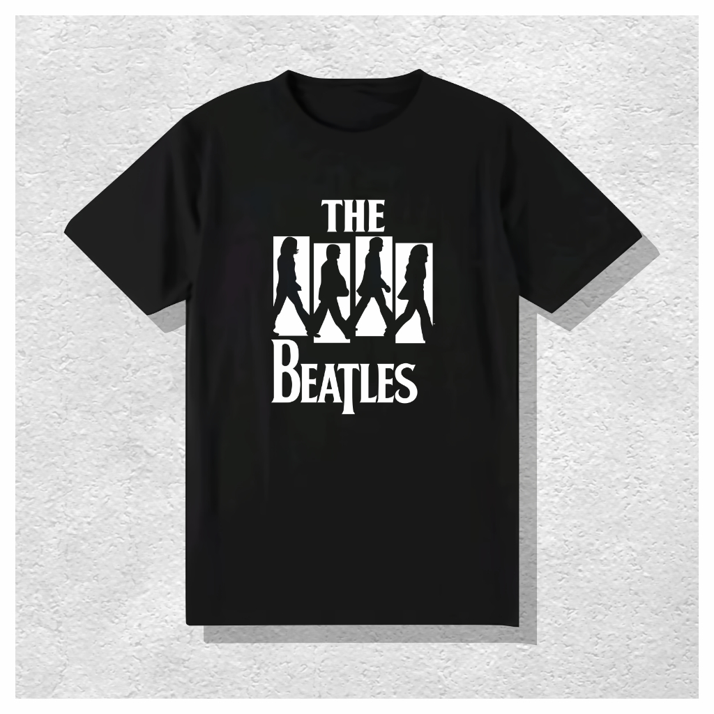 KAOS BAND PREMIUM Kaos Band THE BEATLES Model Vintage Original Cotton Combed 20s Kaos Band Termurah.