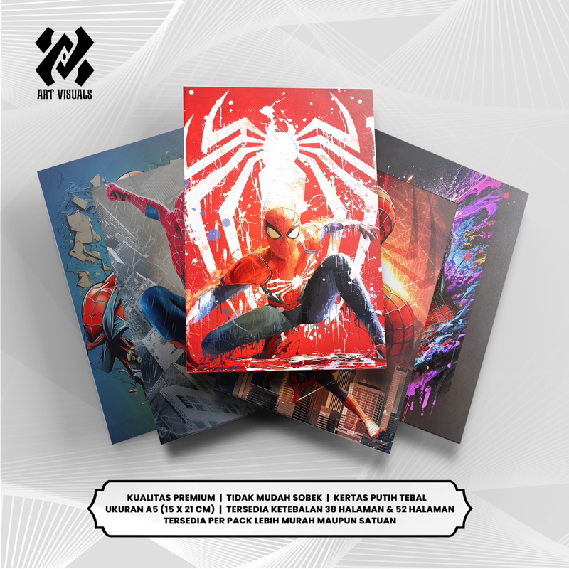 

Buku Tulis Custom Tema SPIDERMAN Terlengkap Termurah Model Bebas Pilih Foto / Buku Tulis Sekolah / Buku Catatan