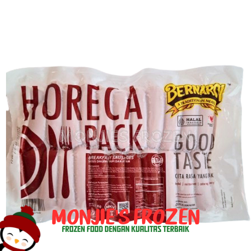 

BERNARDI Beef Breakfast Sausage VP 1KG - Sosis VP HORECA PACK