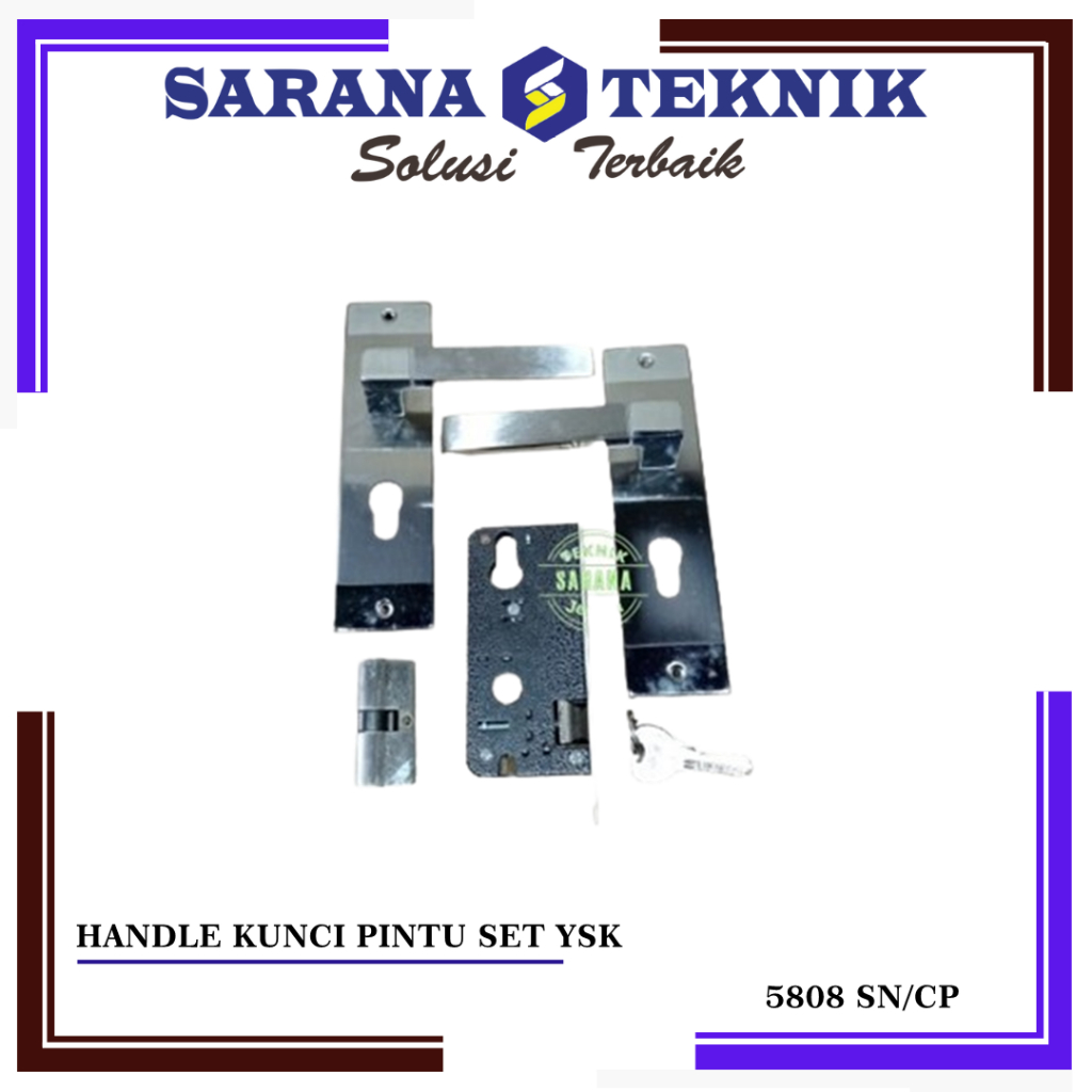 HANDLE KUNCI PINTU SET YSK 5808 SN/CP