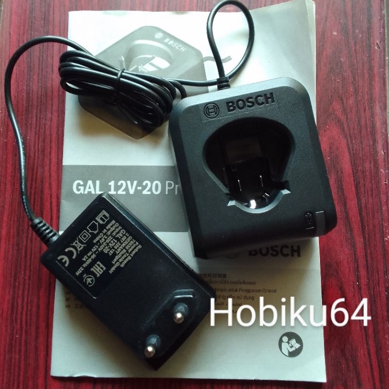 docking charger casan bor cordless bosch gsr gsb gdr  GAL 12V-20 profesional untuk baterai gba 1.5ah