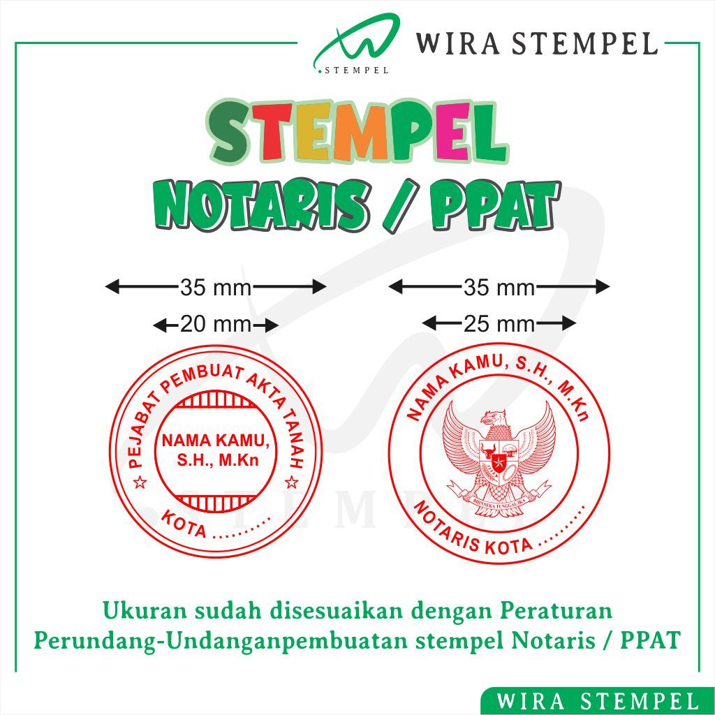 

Stempel PPAT Flash Stamp Cap Notaris