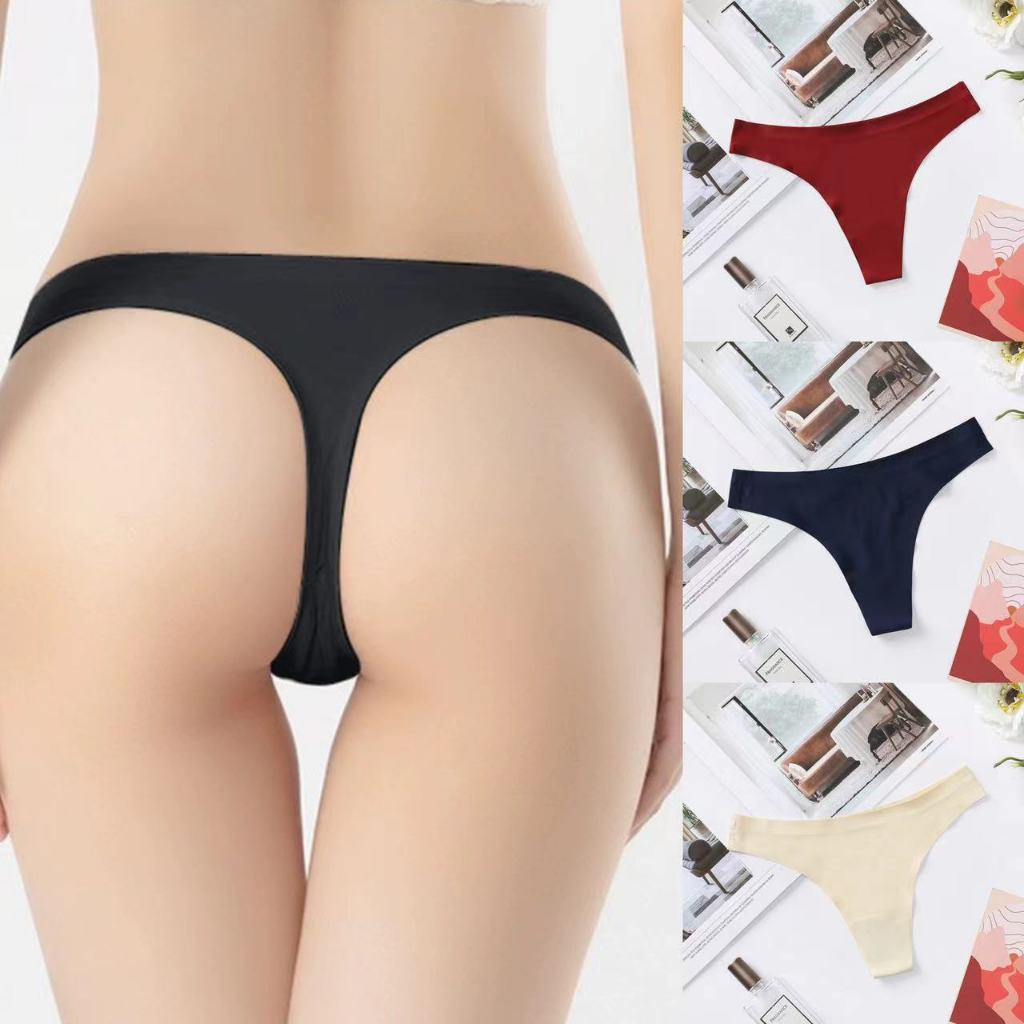 （COD）Celana Dalam Wanita CD Wanita model seamless gstring lembut