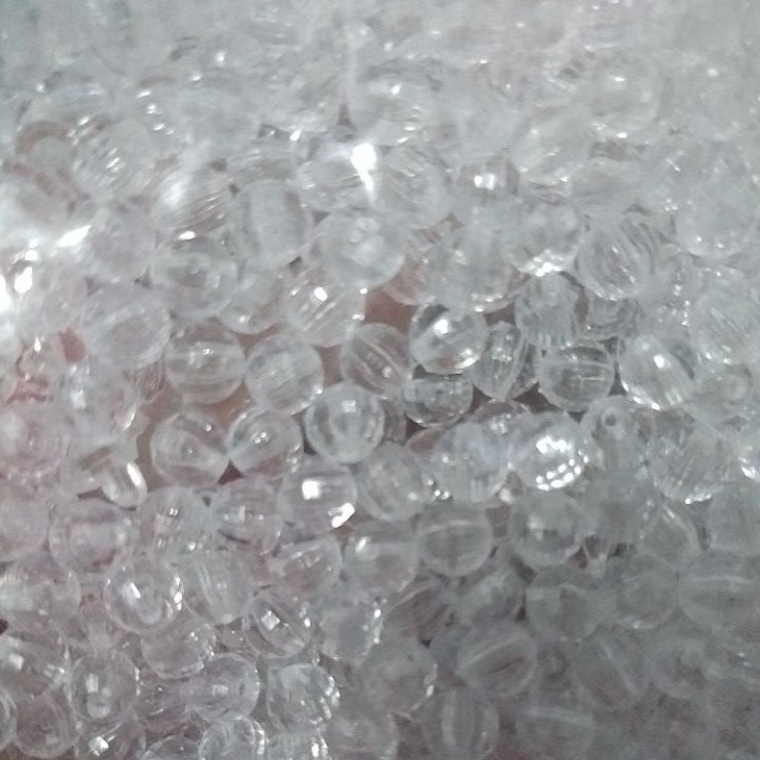 

bola dunia AC bulat bening 8mm putih cutting ready per pak 1 pon KODE Q5X9