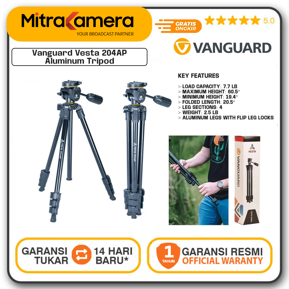 Vanguard Vesta 204AP Aluminum Tripod