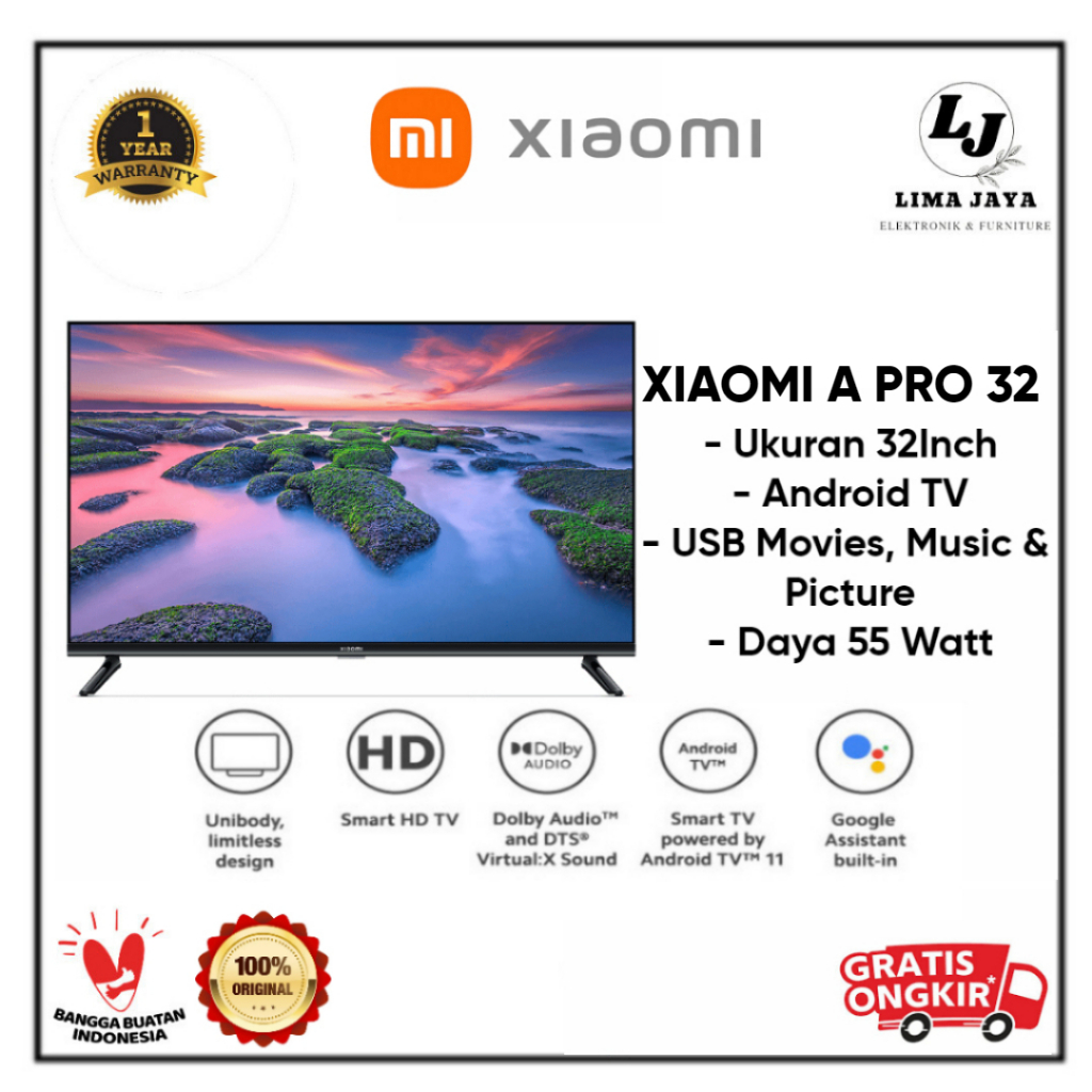 LED TV Xiaomi A PRO 32 TV Xiomi Android 11 Xiaomi TV 32 Inch