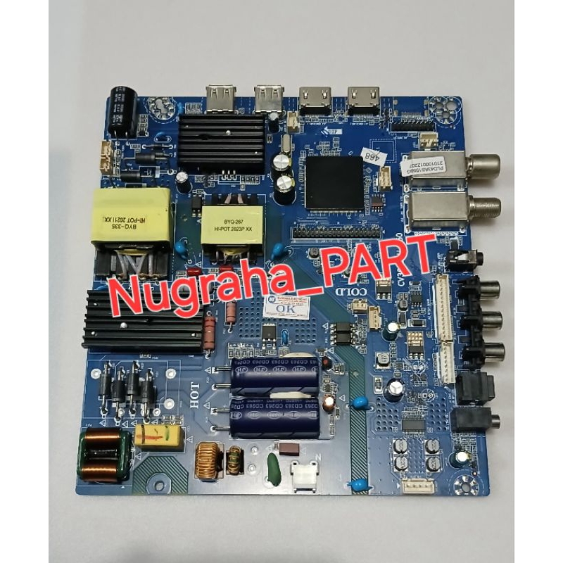 MB Mainboard Mesin TV POLYTRON PLD43AS1558G PLD 43AS1558 G 43AS1558G 43AS1558