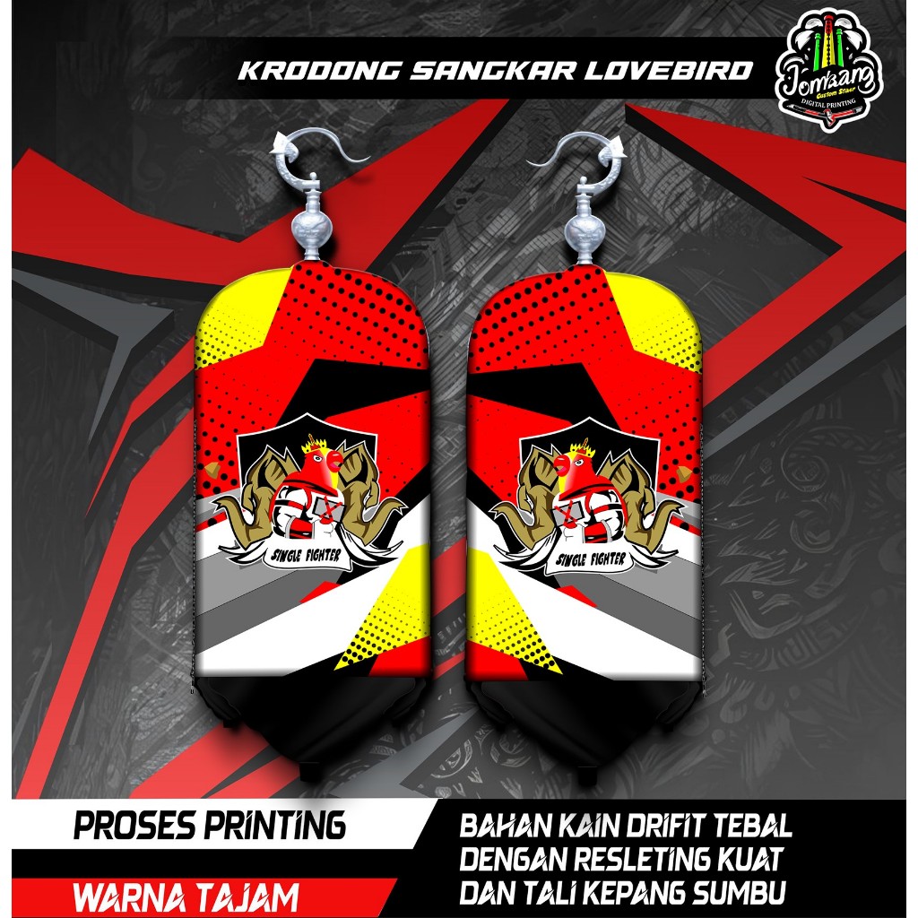 Krodong Krojong Sangkar Burung Kapsul, Desain Lovebird, Printing, Bahan Tebal, COD, High Quality