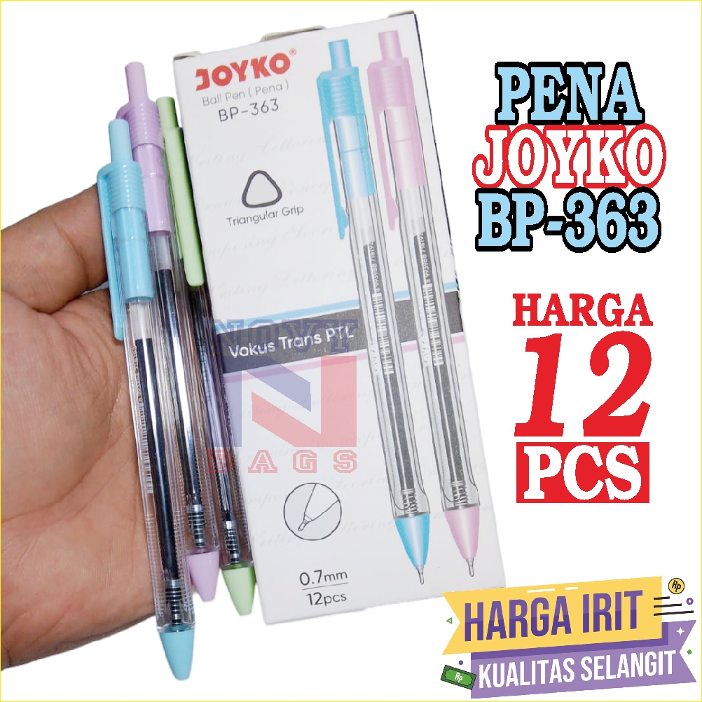 

HARGA JOSS KUALITAS MANTEB PENA MURAH JOYKO BALL Pen 0.7mm BP 363 BOLPOINT OIL PEN