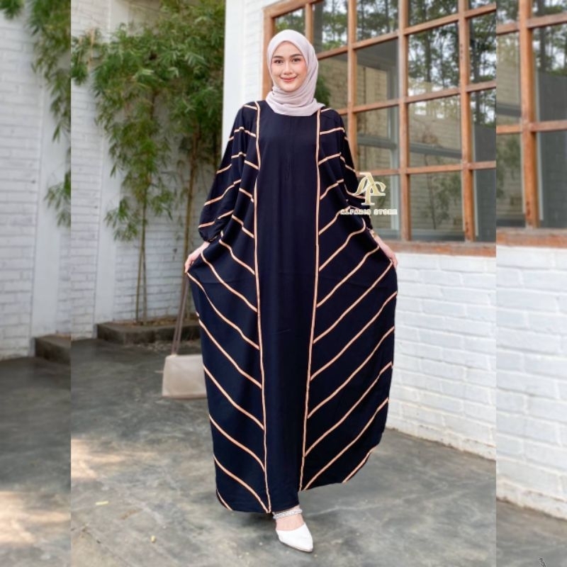 Kaftan Motif Lula Ld 180 cm Kaftan Panjang Muslim Wanita Nyaman