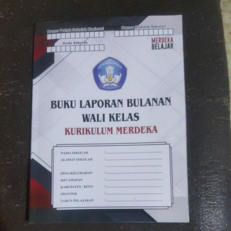 

buku laporan bulanan wali kelas