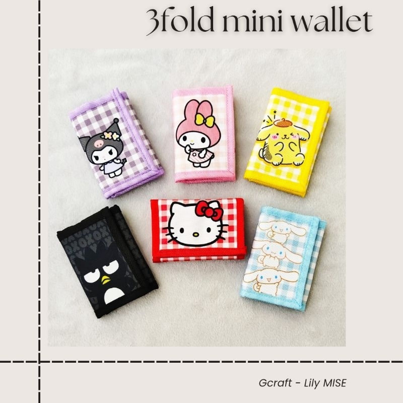 3fold mini wallet - dompet mini lipat 3 - dompet lipat - dompet lipat imut