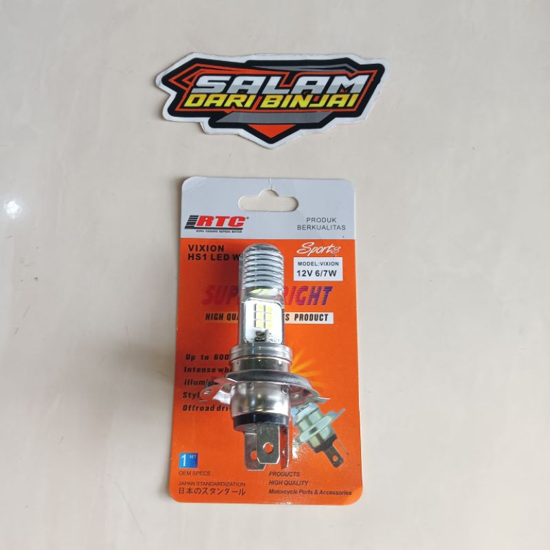 Bohlam Lampu Led Depan 12 Mata 2 Sisi H4 MOTOR VIXION OLD NEW SCOOPY FI MEGAPRO CBR CB150R NINJA TIG