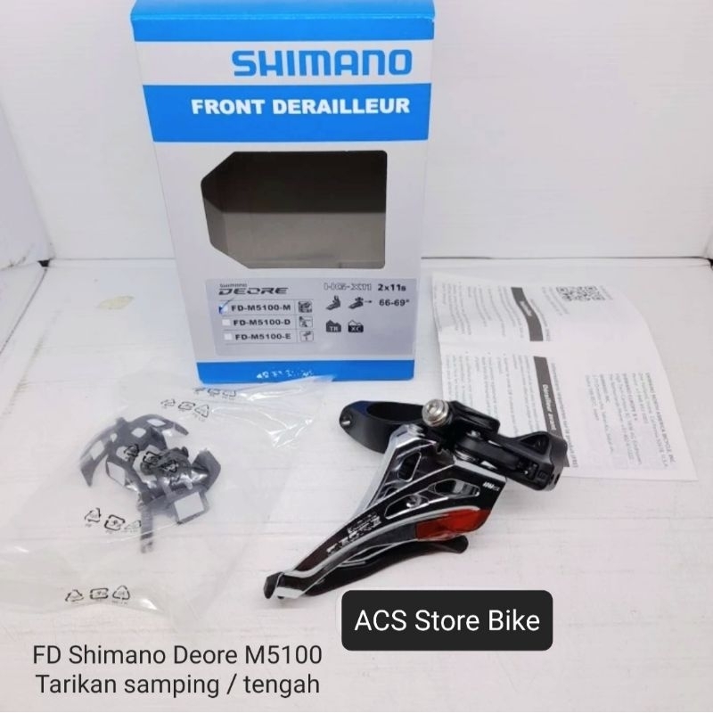 FD SHIMANO DEORE M5100 JAPAN DOUBLE SPEED TARIKAN SAMPING TENGAH PENGOPER GIGI DEPAN SEPEDA GUNUNG M