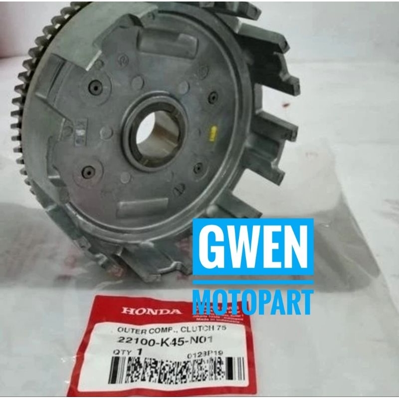 Outer Comp Clutch Rumah Dudukan Kopling CBR150R CBR 150R K45A Mata Dua 2014 2015 2016 22100K45N01 Or