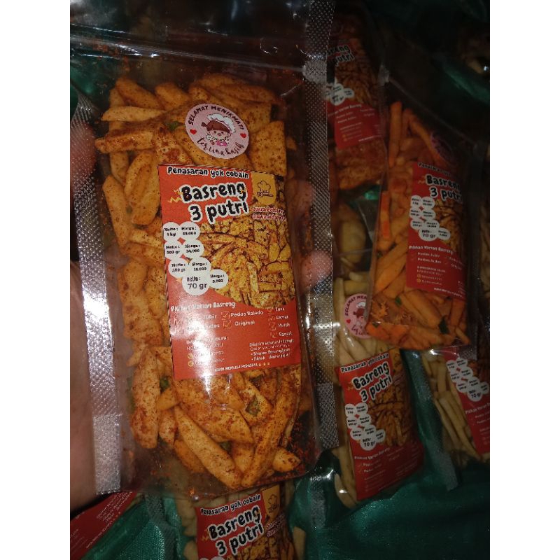 

BASRENG STIK 70GRAM ORIGINAL PEDAS BALADO DAUN JERUK