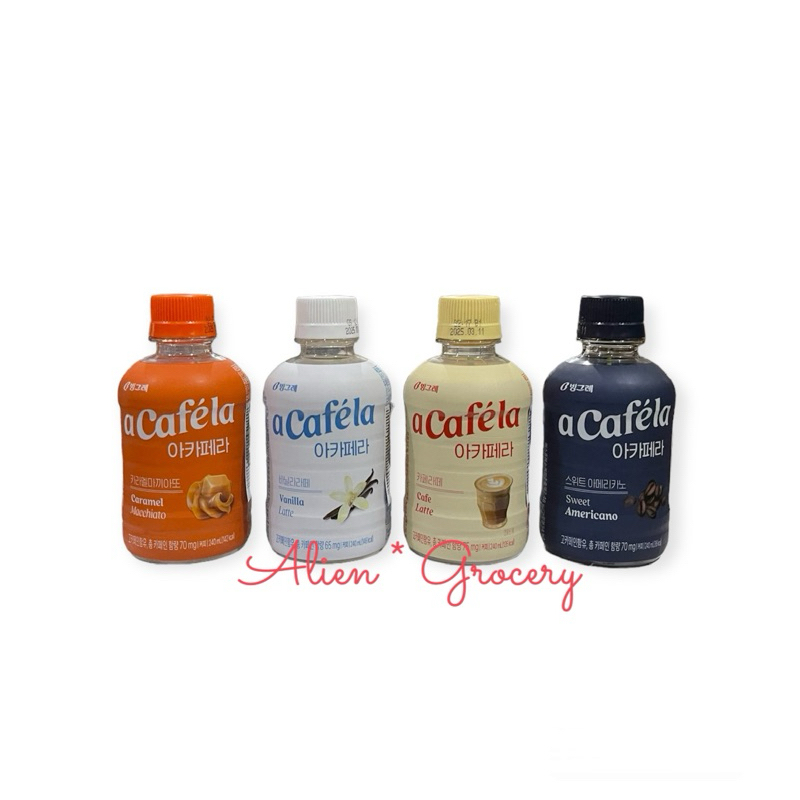 

BINGGRAE ACAFELA Kopi Coffee Korea Americano Cafe Mocca Vanilla Latte Caramel Macchiato 240ml