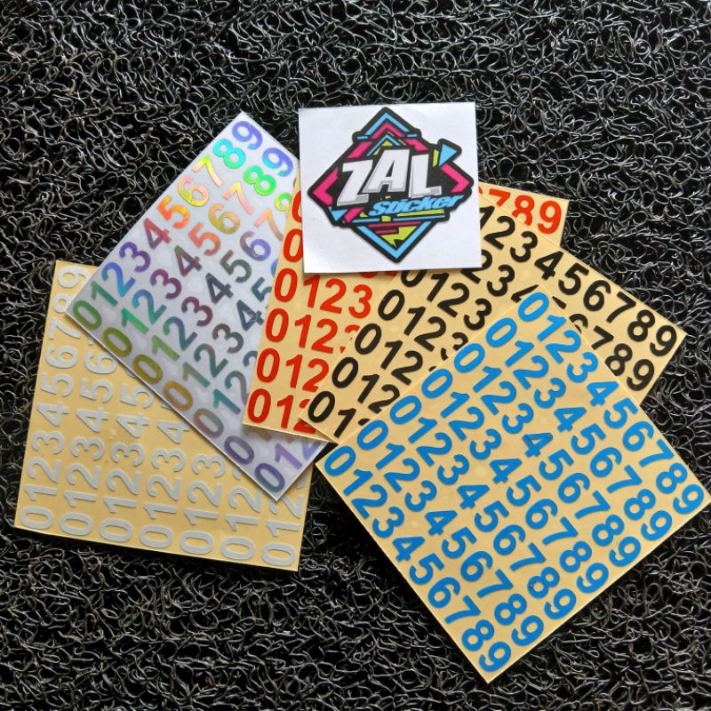 sticker angka sticker cutting