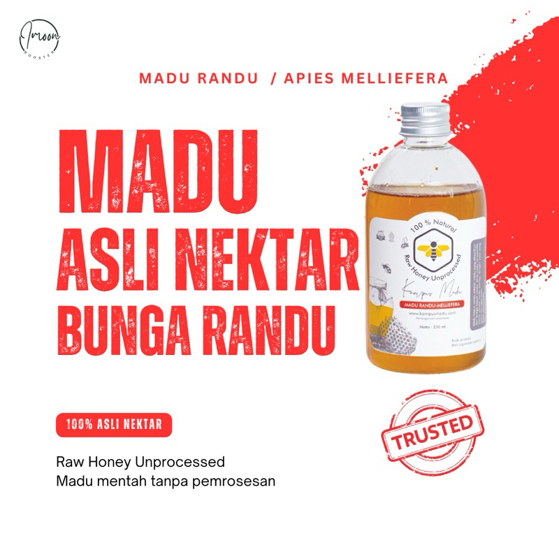 

Madu Randu Melliefera 100% Asli Nektar Bunga / Raw Honey Unprocessed