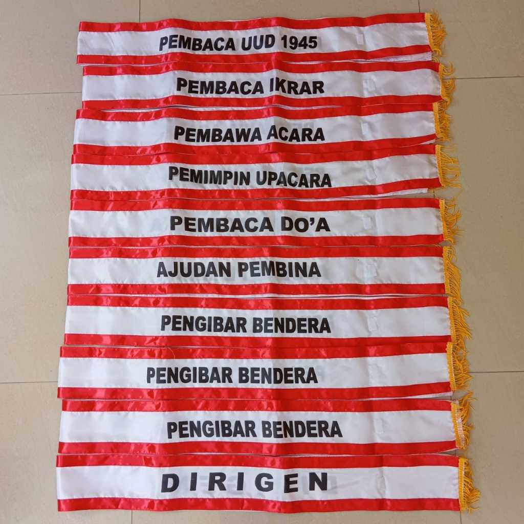 SELENDANG SELEMPANG UPACARA BENDERA SD SMP