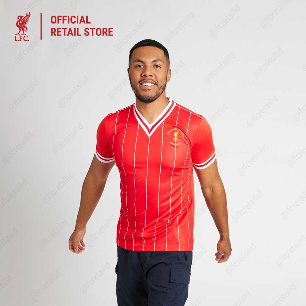 Liverpool FC Adults Retro 1984 Rome Shirt Men - Official LFC Jersey Original Pria