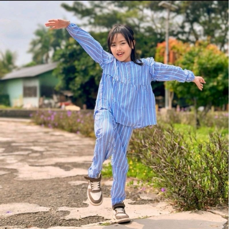 Setelan Anak Rayon Viscose size 7-8 tahun