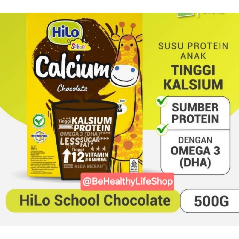 

Hilo School Chocolate 500 gr - Susu Tinggi Kalsium Rendah Lemak