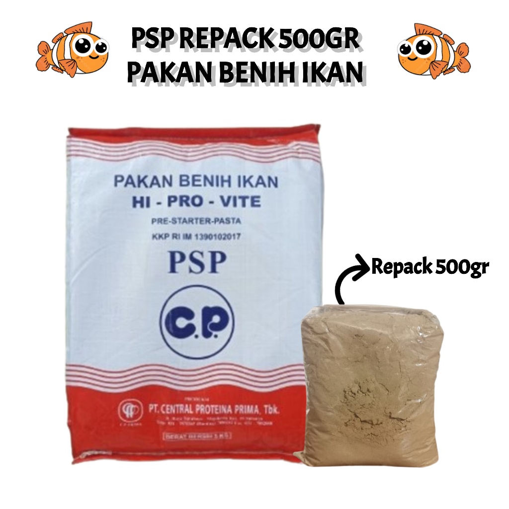 PSP 500 gram Pakan Benih Bibit Ikan Tepung Powder Hi-Pro-Vite Phokpand