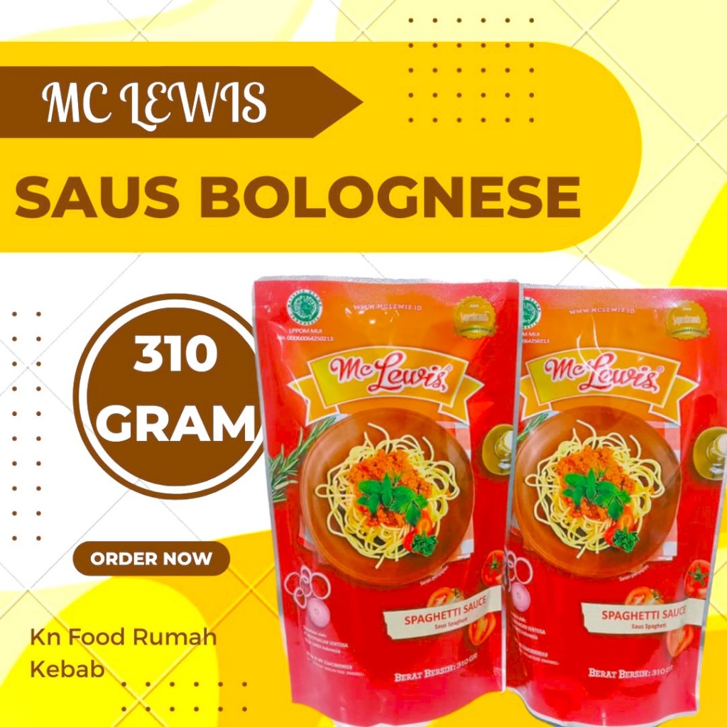 

Mc Lewis Sauce Saus Saos Spaghetti Spageti Spagetti bolognese 310 gr mc lewis saus spagetti bolognaise 310g