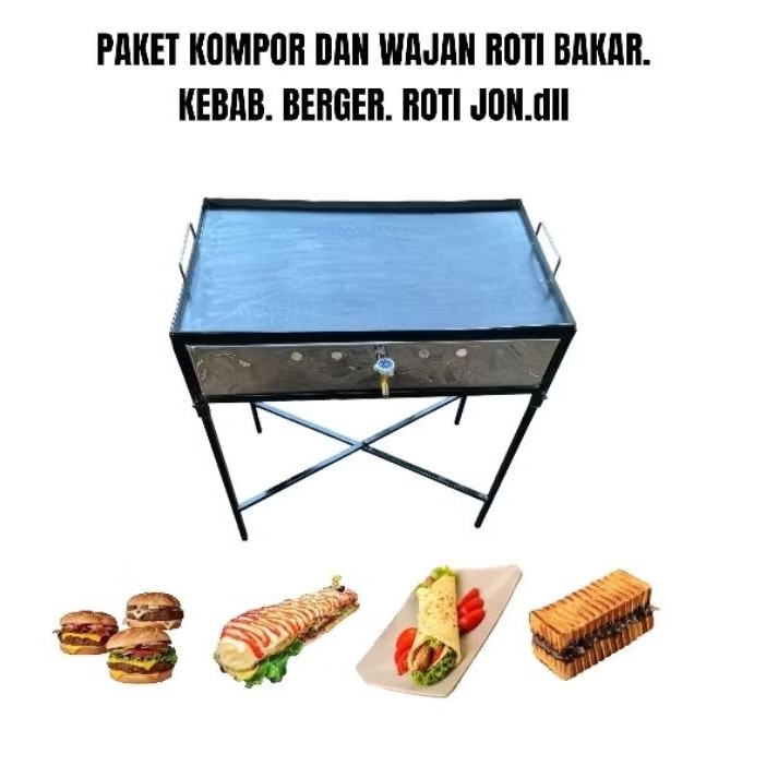 WAJAN+KOMPOR ROTI BAKAR ROTI JON KEBAB BERGER