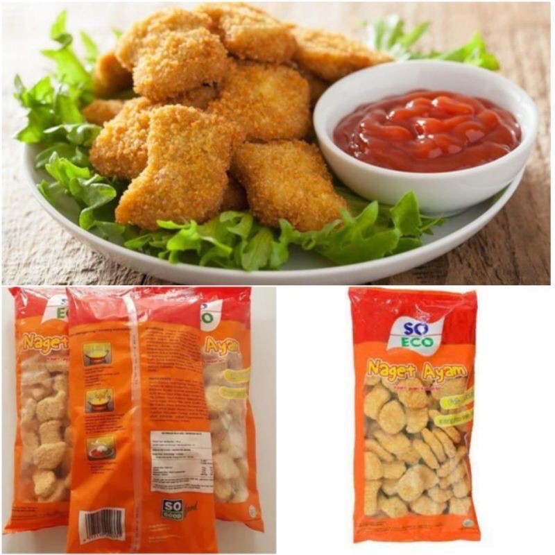 So Eco Naget Ayam 1000gr & Stik 500gr | So Eco Chicken Nugget 1Kg | Naget Ayam So Eco 1 Kg | Fish St